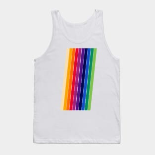 retro rainbow stripes Tank Top